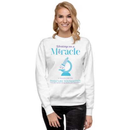 INADcure Miracle Blue Microscope Front and Back Print Unisex Premium Sweatshirt - Image 3