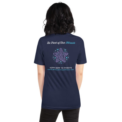 INADcure Miracle Purple Shooting Star Front and Back Unisex t-shirt - Image 2