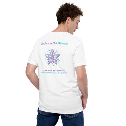 INADcure CUSTOM NAME Miracle Purple Shooting Star Front and Back Unisex t-shirt - Image 5