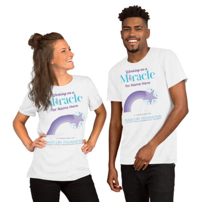 INADcure CUSTOM NAME Miracle Purple Shooting Star Front and Back Unisex t-shirt - Image 4