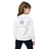 INADcure CUSTOM NAME Miracle Purple Shooting Star Front and Back Youth Youth crewneck sweatshirt - Image 4