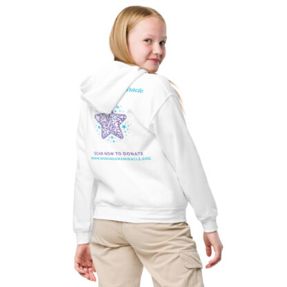 INADcure Miracle Purple Shooting Star Front and Back Youth heavy blend hoodie - Image 5