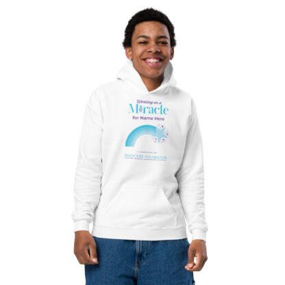 INADcure CUSTOM NAME Miracle Blue Shooting Star Front and Back Youth heavy blend hoodie - Image 4