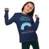 INADcure Miracle Blue Shooting Star Front and Back Youth long sleeve tee - Image 2