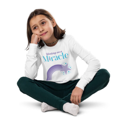 INADcure Miracle Purple Shooting Star Front and Back Youth long sleeve tee - Image 6