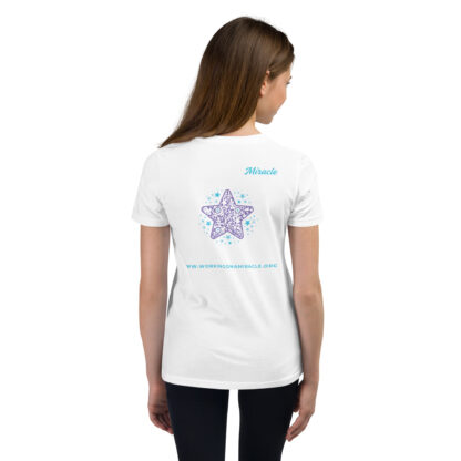 INADcure Miracle Purple Shooting Star Front and Back Youth Short Sleeve T-Shirt - Image 3