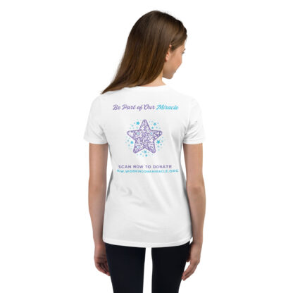 INADcure Miracle Purple Shooting Star Front and Back Youth Short Sleeve T-Shirt - Image 5