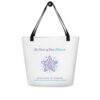 INADcure Miracle Purple Shooting Star Front and Back Print White Large Tote Bag - Image 4
