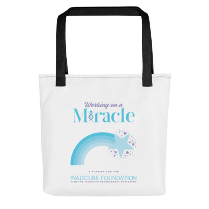 INADcure Miracle Blue Shooting Star Front and Back Print White Tote bag - Image 4