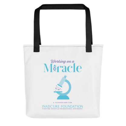 INADcure Miracle Blue Microscope Front and Back Print White Tote bag - Image 4