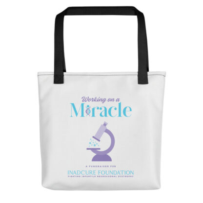 INADcure Miracle Purple Microscope Front and Back Print Tote bag