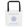 INADcure Miracle Blue Shooting Star Front and Back Print White Tote bag - Image 3