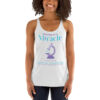 INADcure Miracle Purple Microscope Front and Back Women's Racerback Tank - Image 3