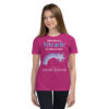 INADcure CUSTOM NAME Miracle Purple Shooting Star Front and Back Youth Short Sleeve T-Shirt - Image 5