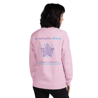 INADcure Miracle Purple Shooting Star Front and Back Printed Sweatshirt - Image 2