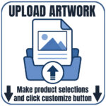 Upload artwork icon for submitting custom pint glass design files for printing