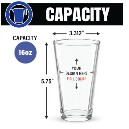 Custom Pint Glass Full Color