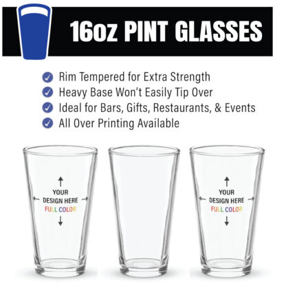 Custom Pint Glass Full Color