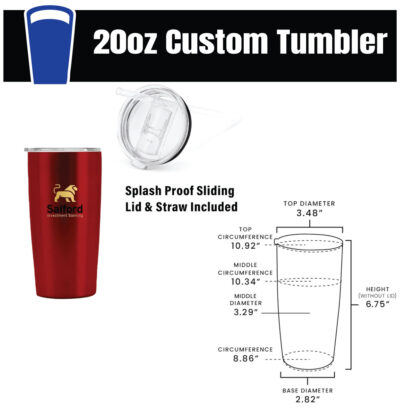 Custom Tumbler 20oz Stainless Steel Lid