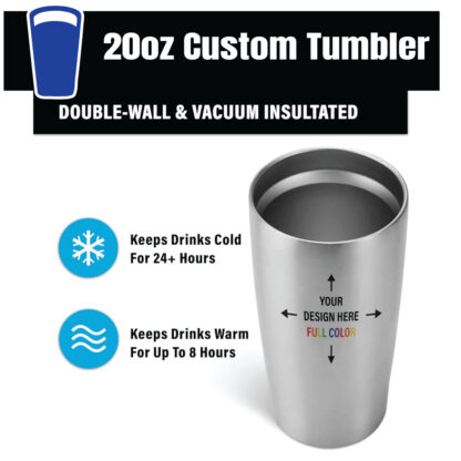 Custom Tumbler 20oz Stainless Steel Cold Hot