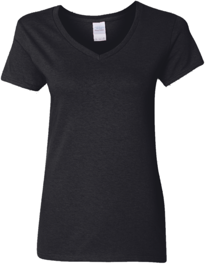 Custom Ladies V-Neck Cotton T-Shirt, G500VL - Image 2