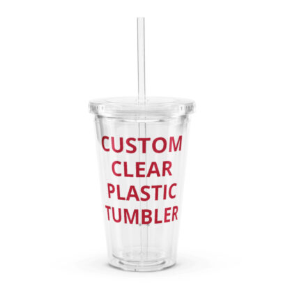 Custom Double Wall Clear Plastic Tumbler