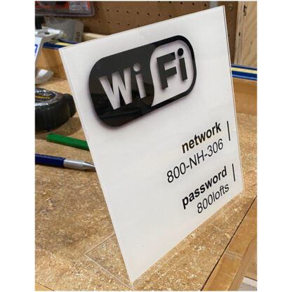 Custom Printed Acrylic Sign Stand Hotel